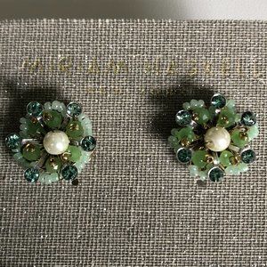 MIRIAM HASKELL New York Flower Stud Earrings
